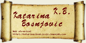 Katarina Bošnjović vizit kartica